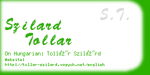 szilard tollar business card